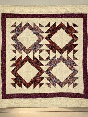 Vintage Wall Quilt Hanging Country Core Granny Core Cottage Core